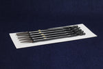 Load image into Gallery viewer, Set of 5 qalams for Arabic calligraphy with ebony nibs: 1 to 5 mm - black handle
