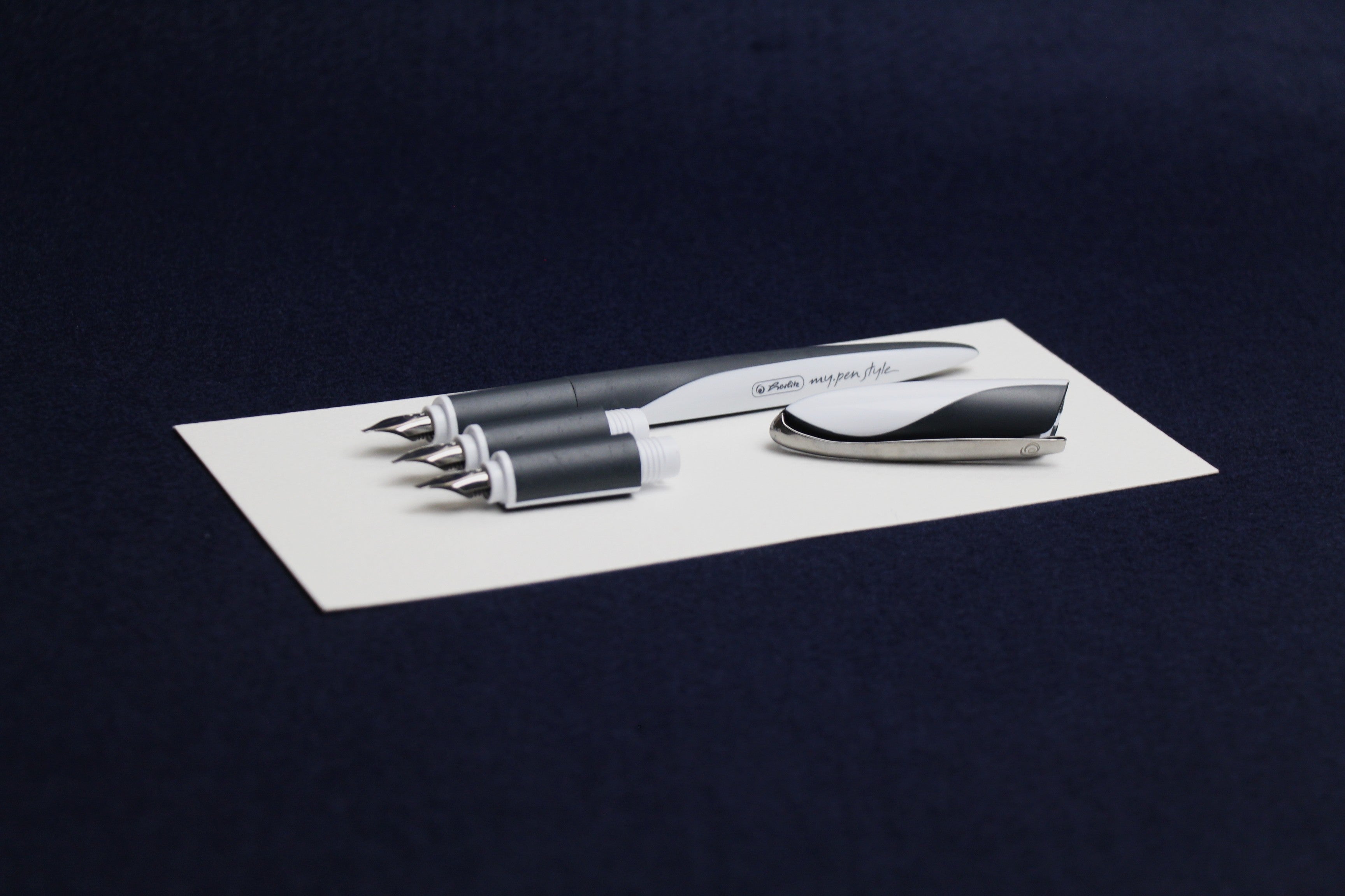 Herlitz fountain pen set with 3 replaceable left oblique nibs for Arabic calligraphy