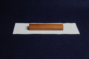 Juniper wood makta with sanding paper for cutting pens for Arabic calligraphy