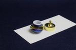 Load image into Gallery viewer, Mini acrylic blue and gold pot for ink
