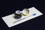 Load image into Gallery viewer, Mini acrylic blue and gold pot for ink
