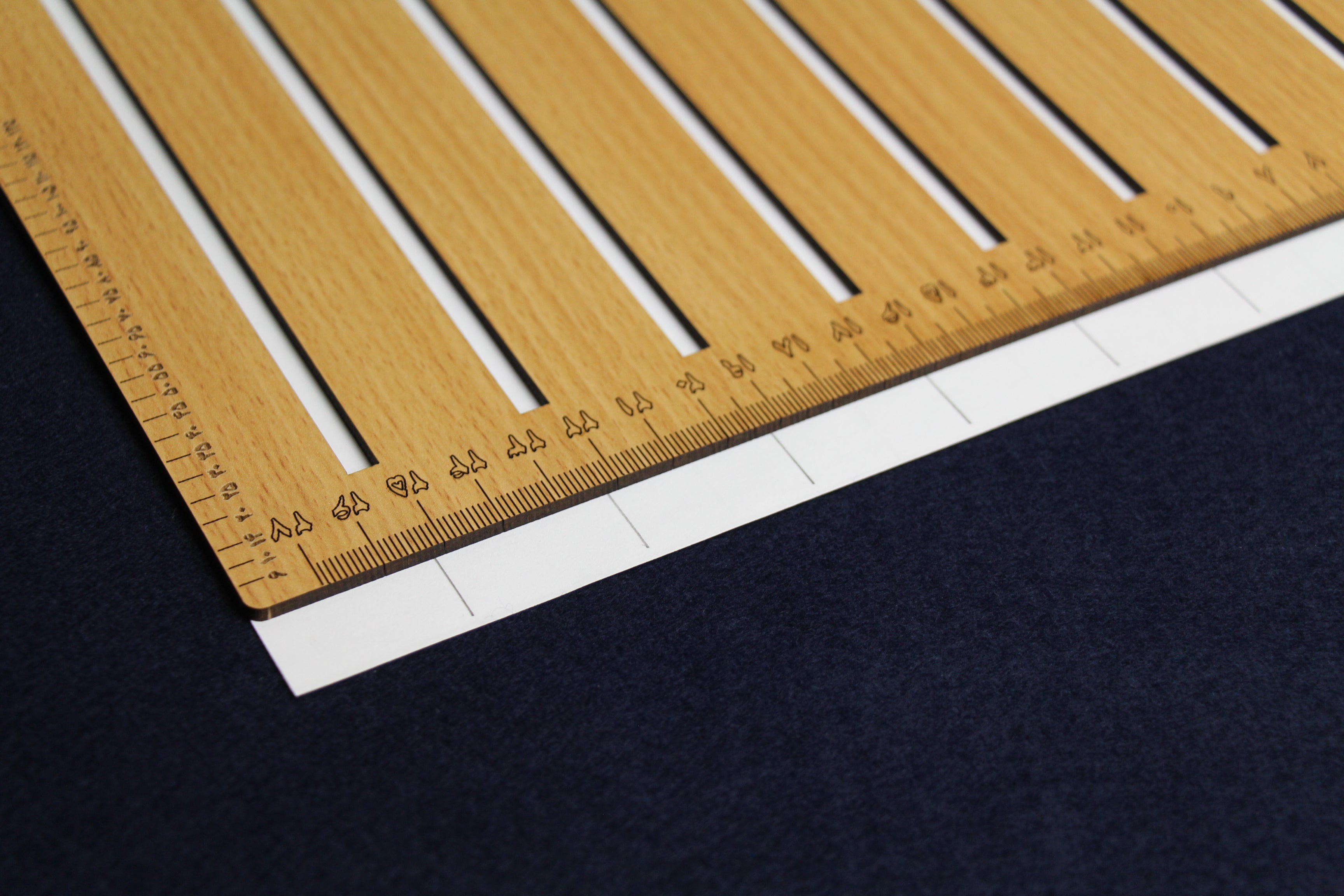 Wooden straight line stencil - 30 mm line gap