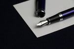 Load image into Gallery viewer, Jinhao X750 fountain pen with left oblique nib - blue, Arabic calligraphy
