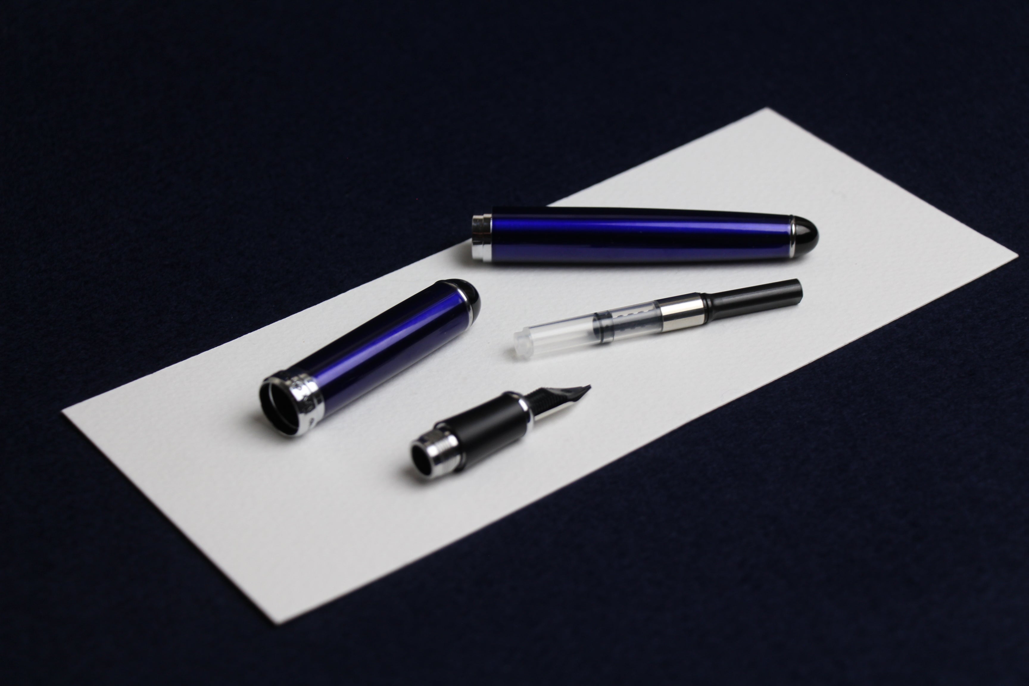 Jinhao X750 fountain pen with left oblique nib - blue, Arabic calligraphy