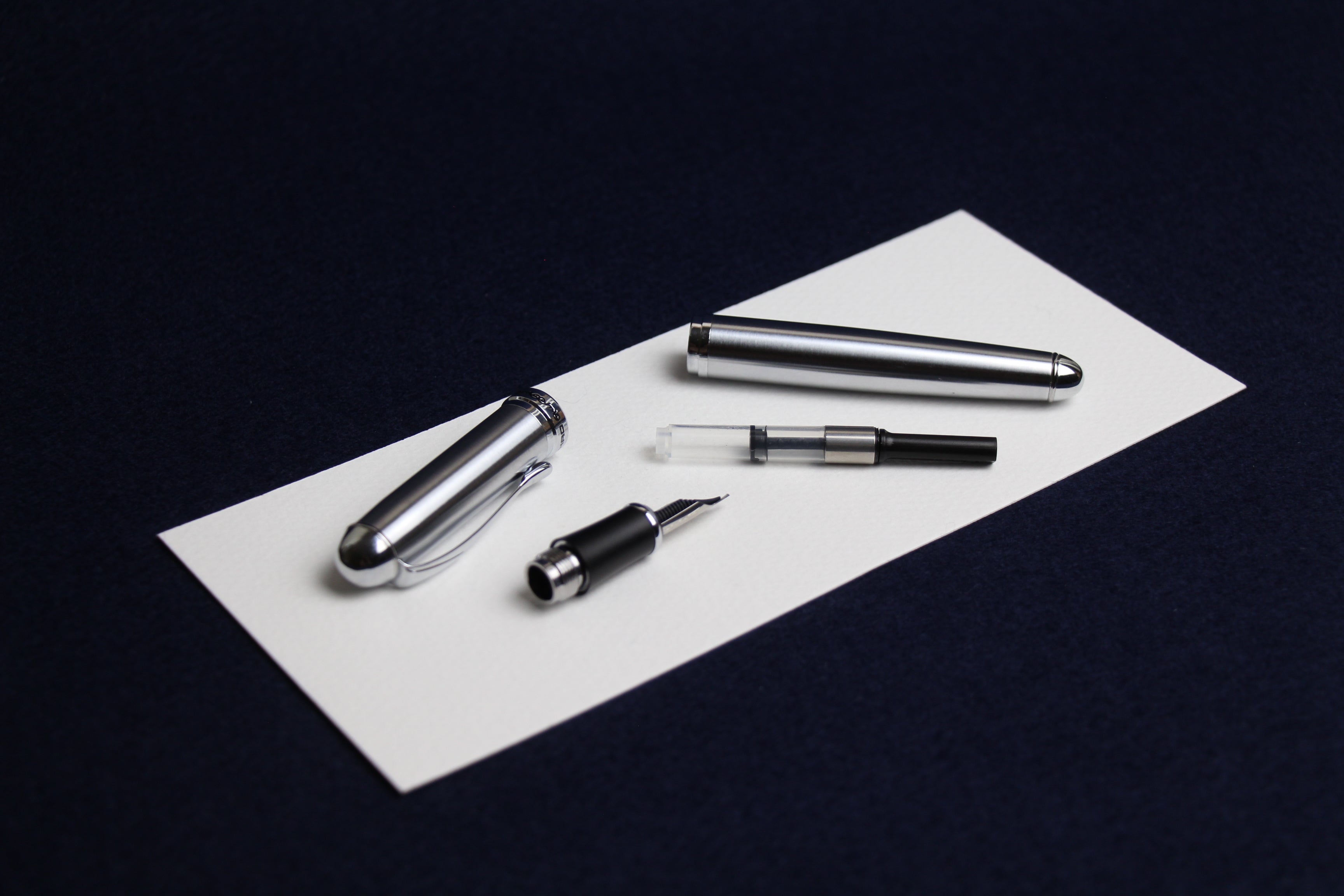 Jinhao X750 fountain pen with left oblique nib - silver; Arabic calligraphy