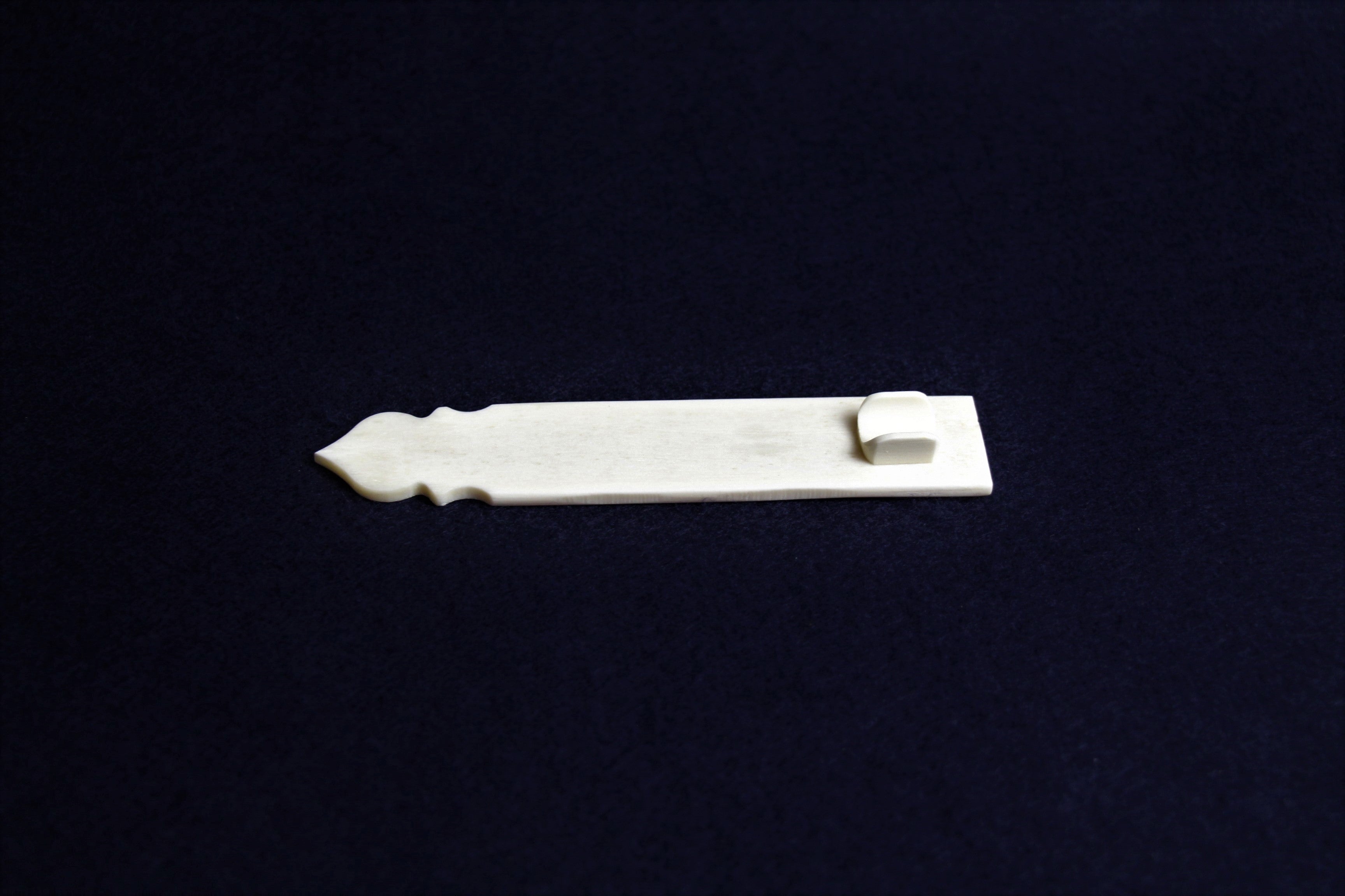 Small bone makta with stabiliser for cutting reed and bamboo pens for Arabic calligraphy