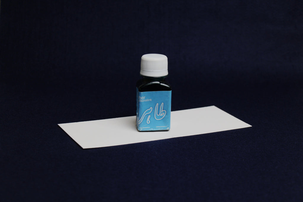 Taher traditional Iranian water-based ink for Arabic and Persian calligraphy teal turquoise