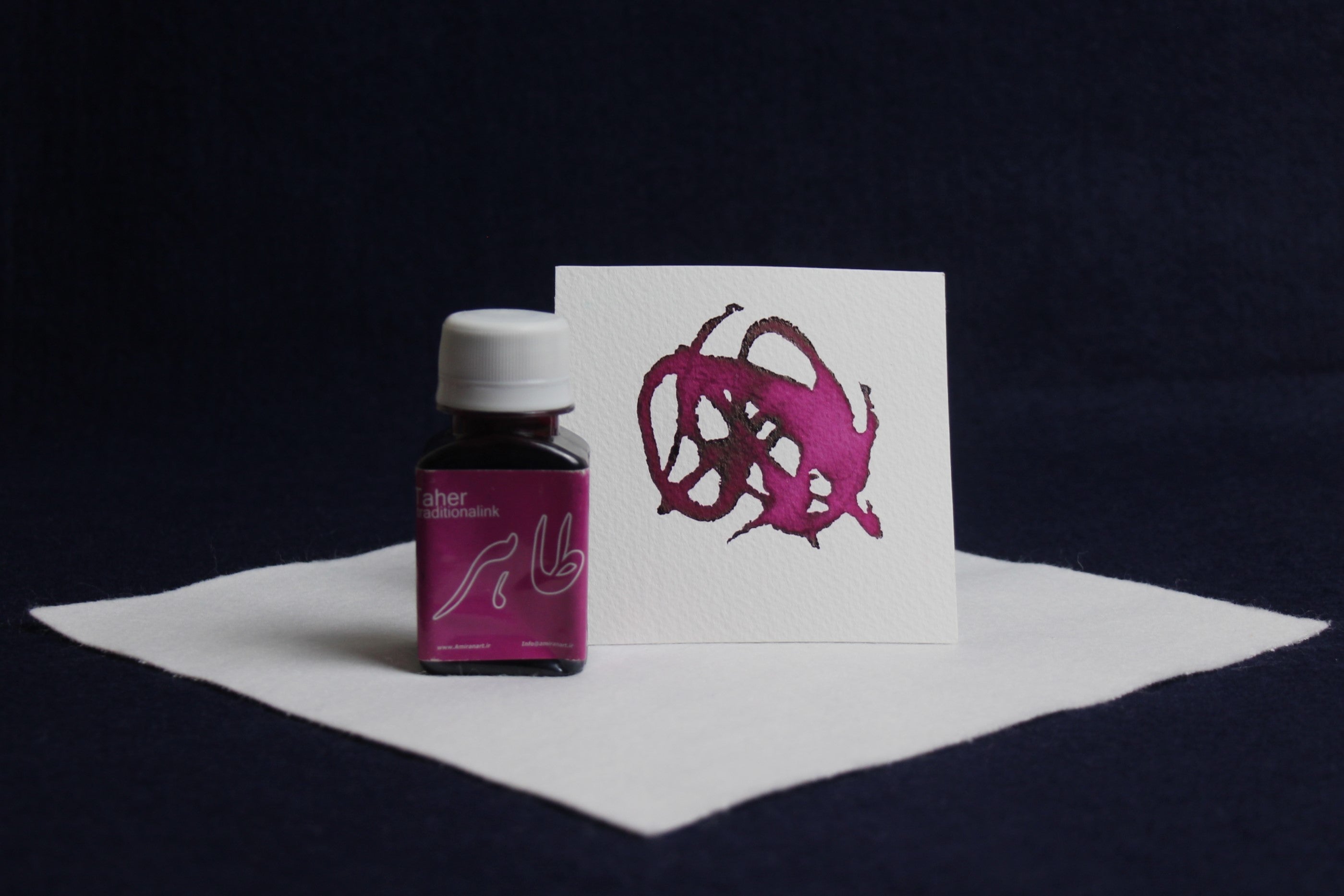 Taher traditional ink for Arabic calligraphy - magenta