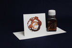 Load image into Gallery viewer, Taher traditional Iranian water-based ink for Arabic and Persian calligraphy hazelnut brown
