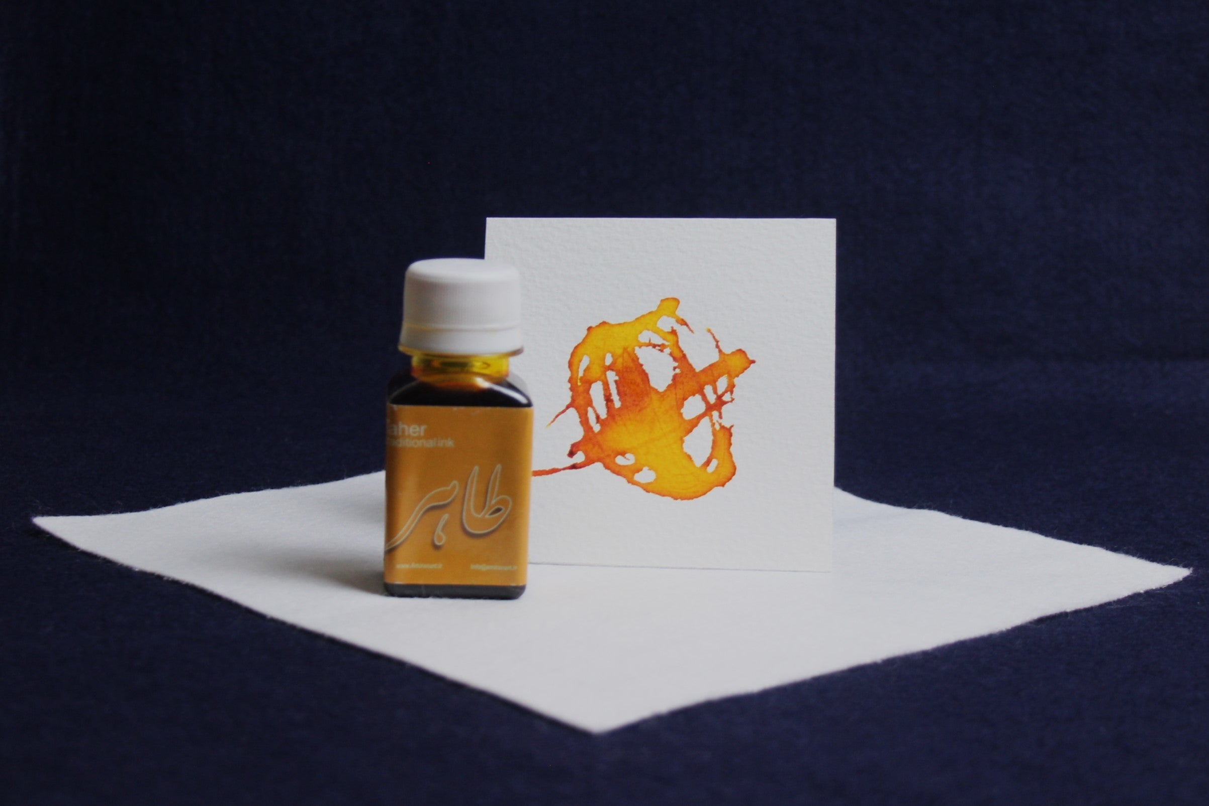 Taher traditional ink for Arabic calligraphy - saffron