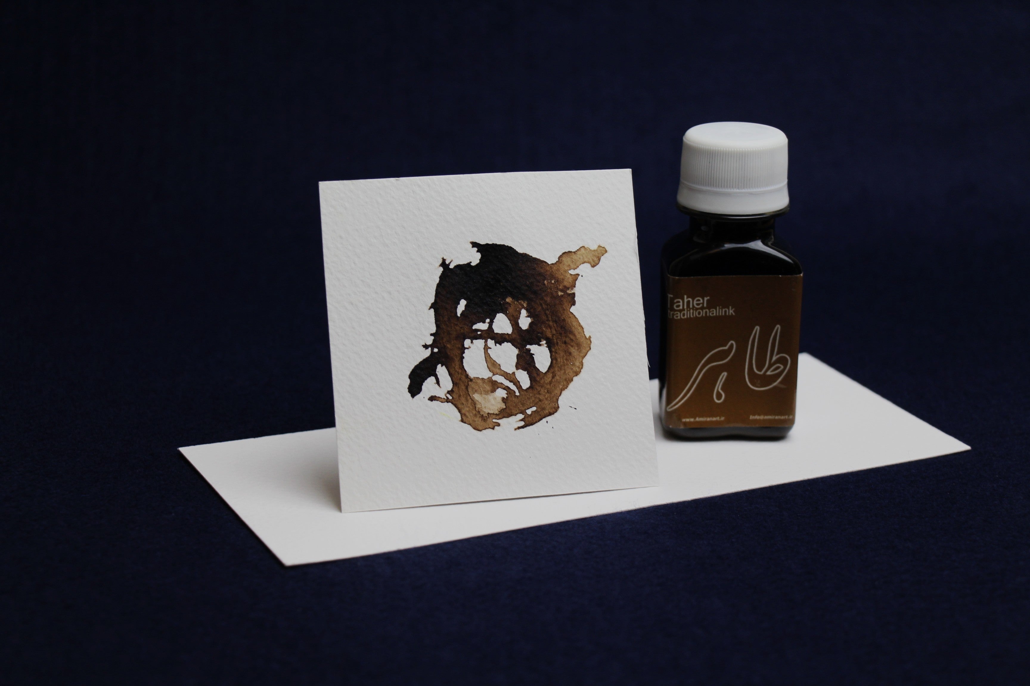 Taher traditional Iranian water-based ink for Arabic and Persian calligraphy brown