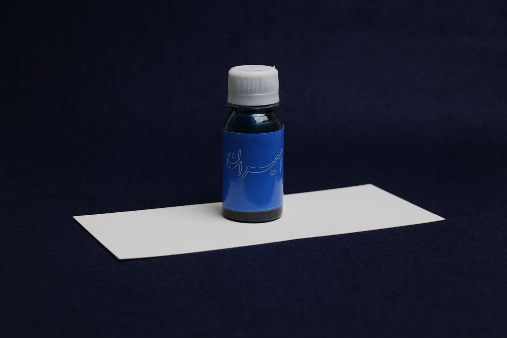 Amiran Iranian water-based ink for Arabic and Persian calligraphy blue