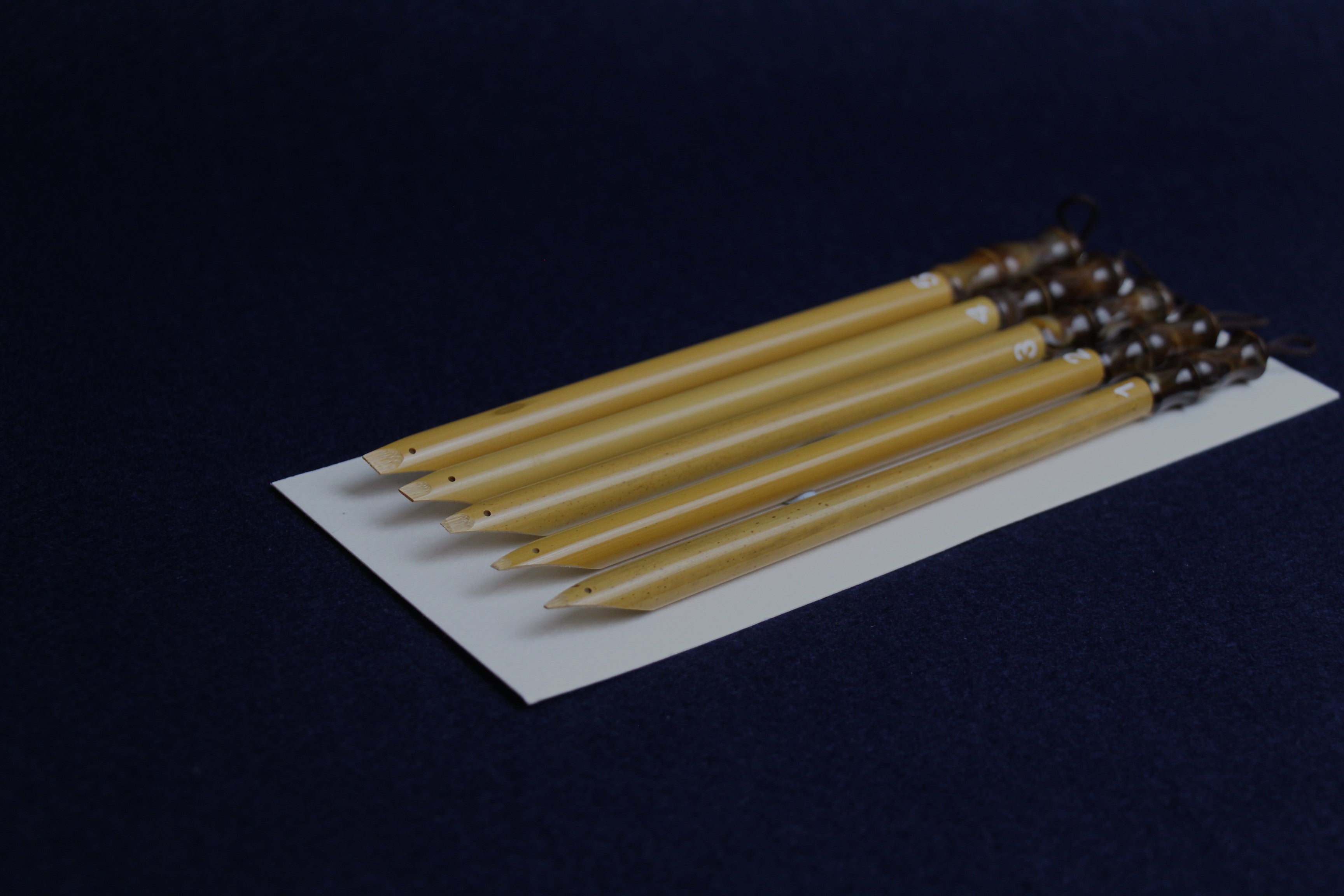 Basic bamboo qalam pen for Arabic calligraphy : 1 - 5 mm, dip pen with left oblique nib