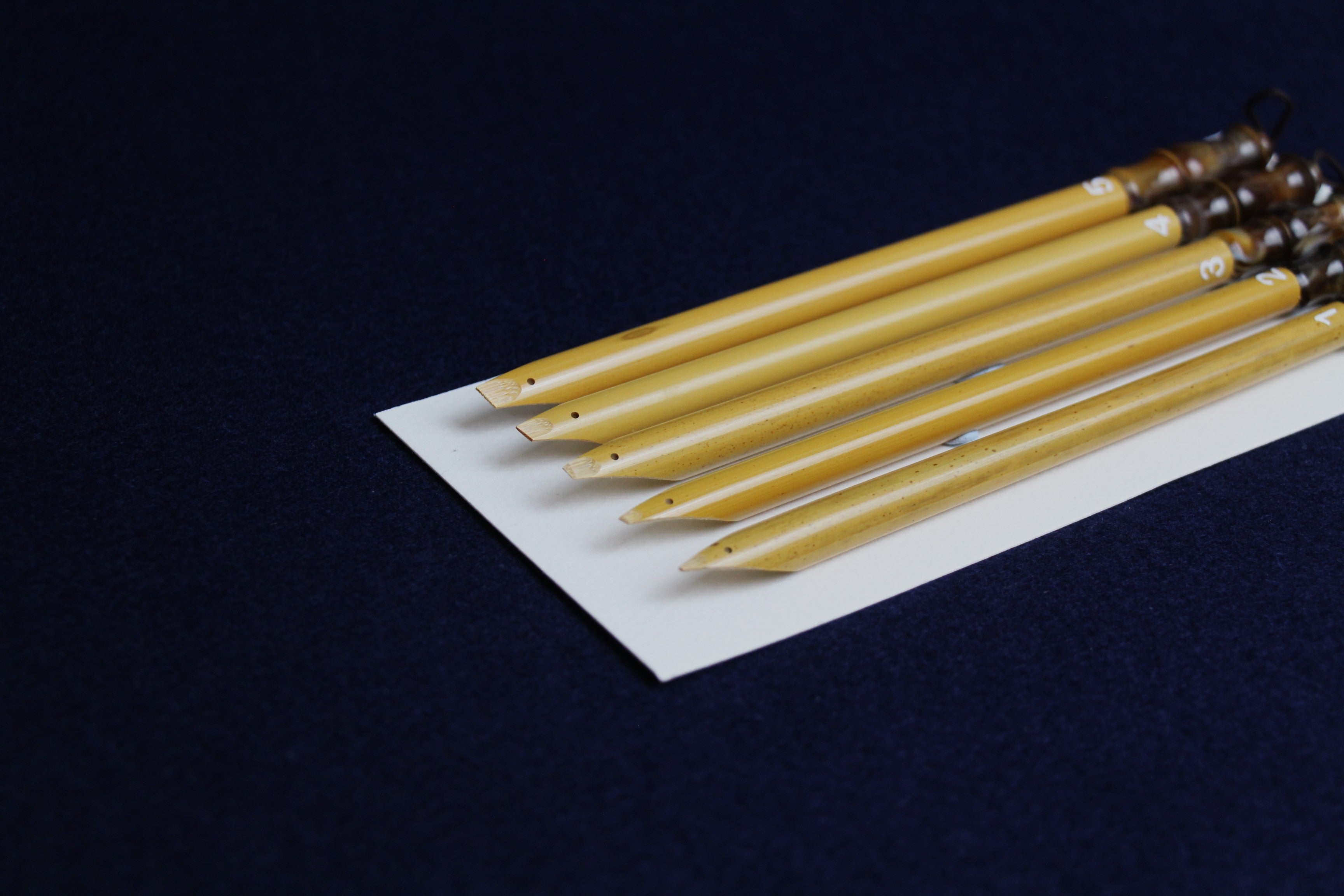 Basic bamboo qalam pen for Arabic calligraphy : 1 - 5 mm, dip pen with left oblique nib