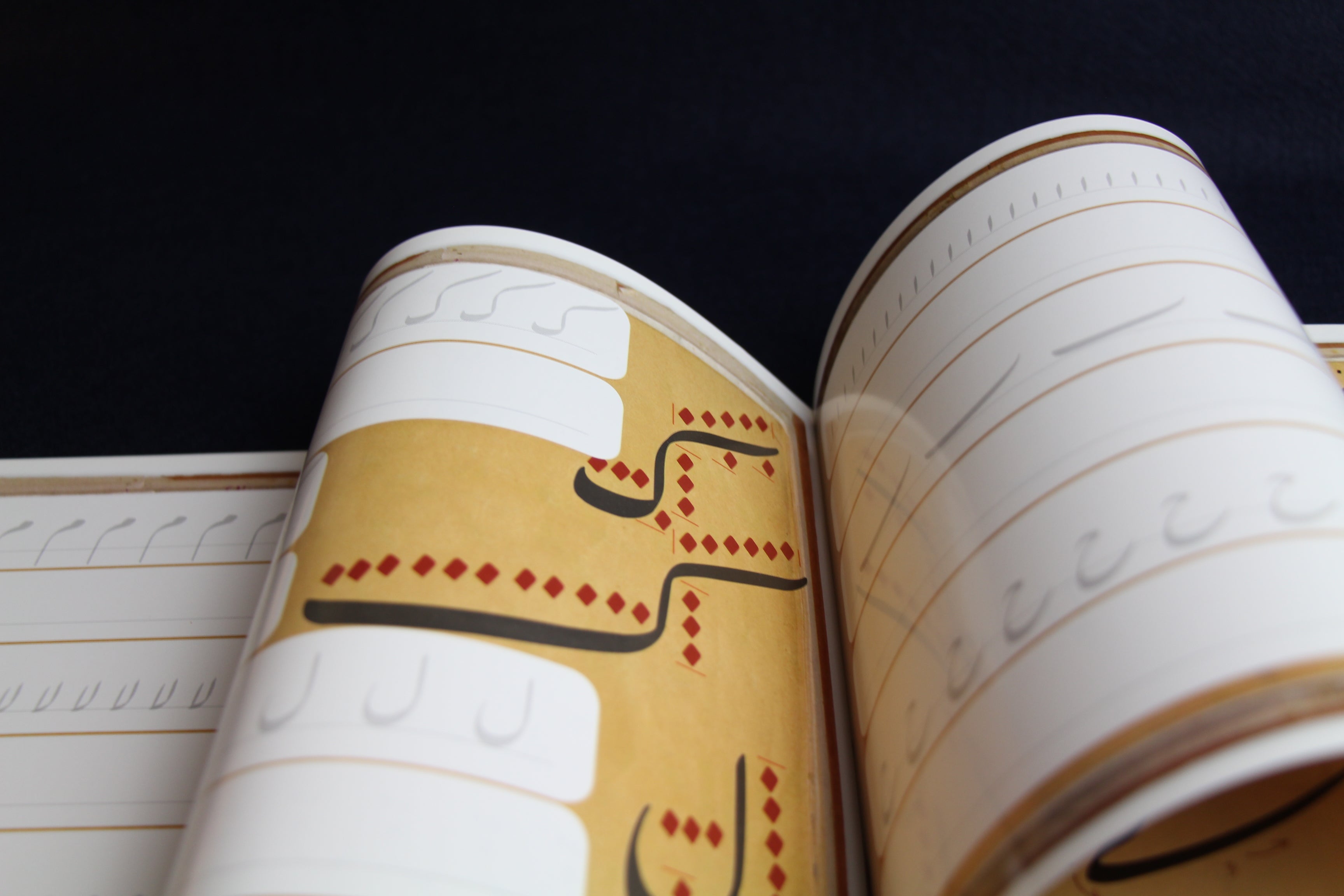 Arabic calligraphy workbook for Nastaliq script