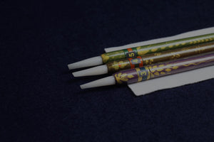 Set of 3 qalam pens with acrylic nib and painted handle: 3-5 mm