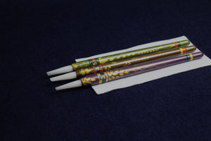 Set of 3 qalam pens with acrylic nib and painted handle: 3-5 mm