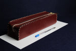 Load image into Gallery viewer, Faux leather case for Arabic calligraphy qalam pens - burnt sienna
