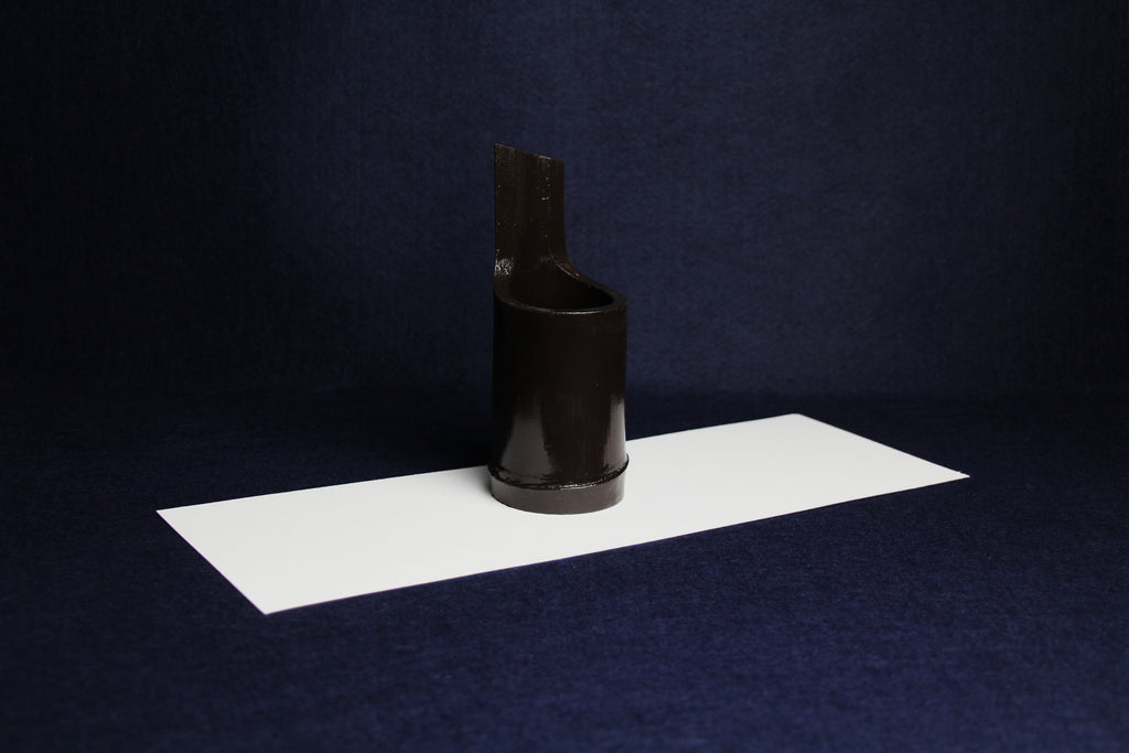 Chocolate brown painted bamboo qalam pen stand