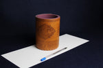 Load image into Gallery viewer, Faux leather qalam pen stand with Persian calligraphy - light brown
