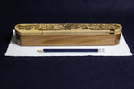 Load image into Gallery viewer, Wooden qalamdan pen case for Arabic calligraphy pens - 3 different lid patterns
