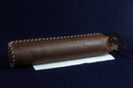 Load image into Gallery viewer, Round tube qalam case made of faux leather  dark brown
