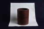 Load image into Gallery viewer, Faux leather dark brown qalam pen stand with Persian calligraphy

