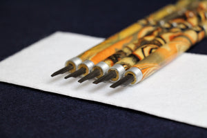 LEFT HAND set of 5 Javi qalams for Arabic calligraphy: 1.5 – 4.5 mm