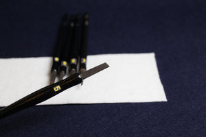Set of 5 qalams for Arabic calligraphy with ebony nibs: 1 to 5 mm - black handle