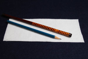 Painted reed qalam pen for Arabic calligraphy - unopened and uncut, medium thickness