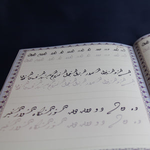 Arabic calligraphy workbook for Diwani script - beginner