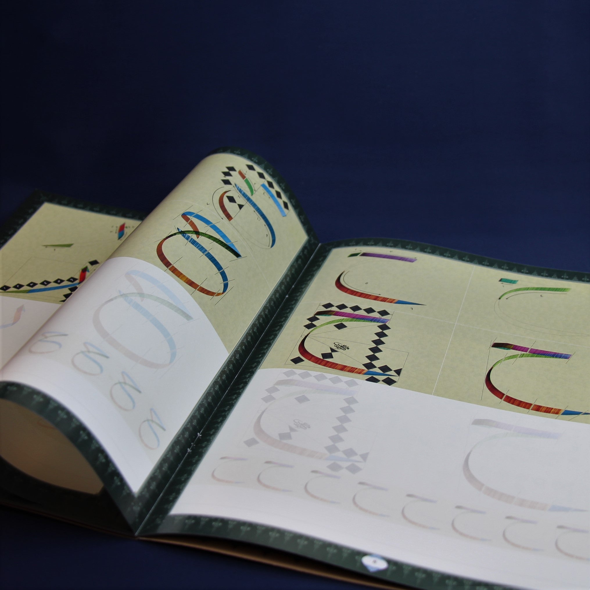 Arabic calligraphy workbook in Thuluth Jali script