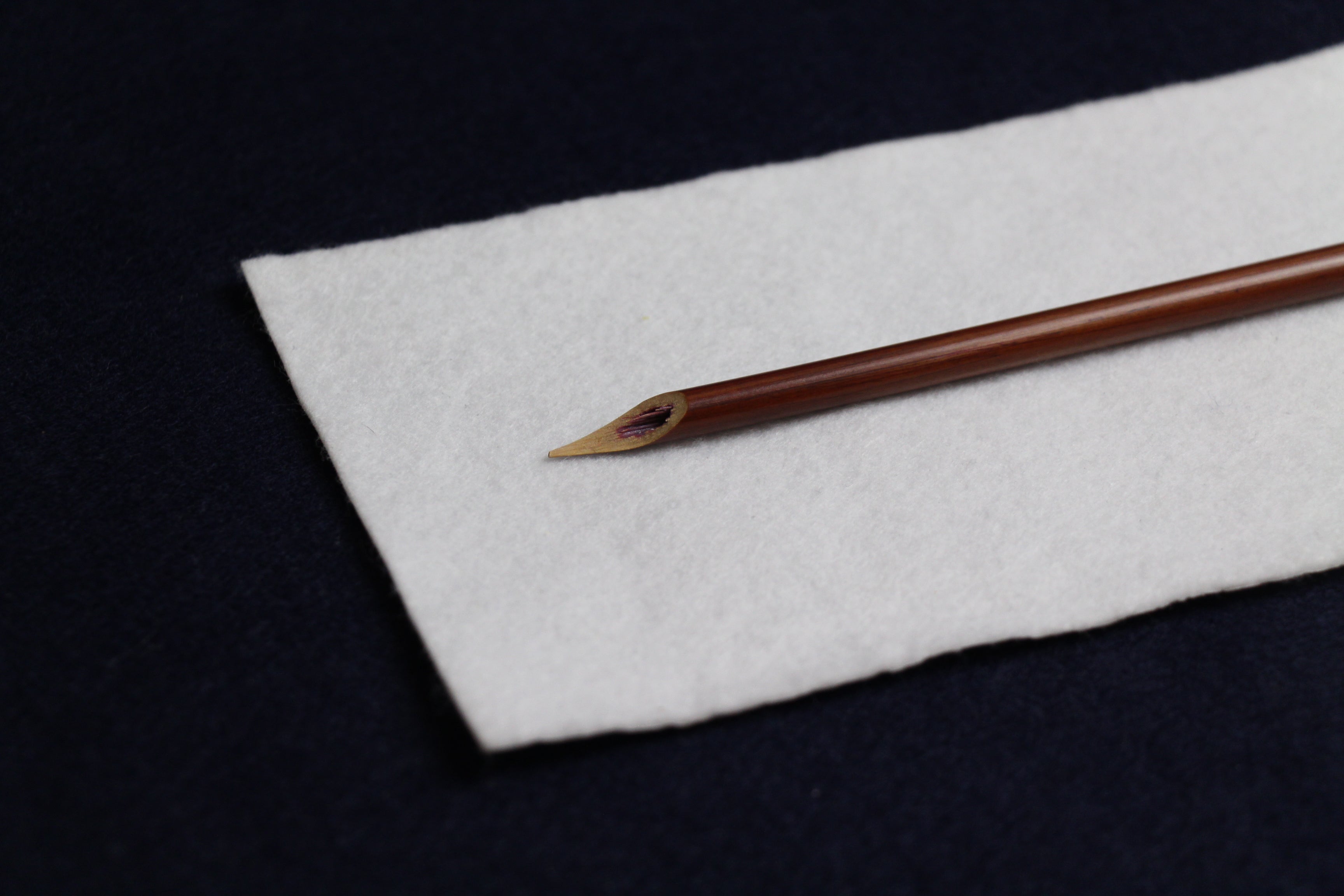 Traditional reed qalam pen for Arabic calligraphy - open and cut for Naskh script 7