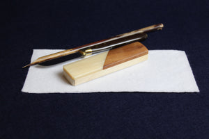 Bone and jujube wood makta for cutting pens for Arabic calligraphy