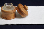 Load image into Gallery viewer, damage Turned wood inkwell with glass insert for Arabic calligraphy - 10 ml
