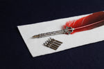 Load image into Gallery viewer, Small feather quill set for Arabic calligraphy red
