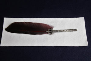 Small feather quill set for Arabic calligraphy burgundy