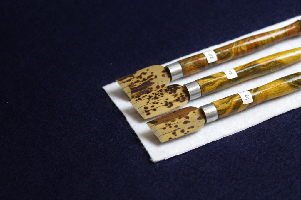 Set of 3 bamboo qalams for Arabic calligraphy: 19 - 21 mm