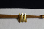 Load image into Gallery viewer, Set of 1 wooden handle and 3 brass left oblique nibs for Arabic calligraphy
