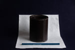 Load image into Gallery viewer, Dark brown faux leather qalam pen stand Arabic calligraphy
