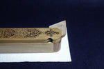 Load image into Gallery viewer, Wooden qalamdan pen case for Arabic calligraphy pens - 3 different lid patterns
