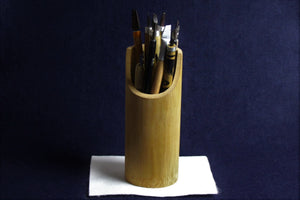 Natural bamboo qalam pen stand arabic calligraphy tools