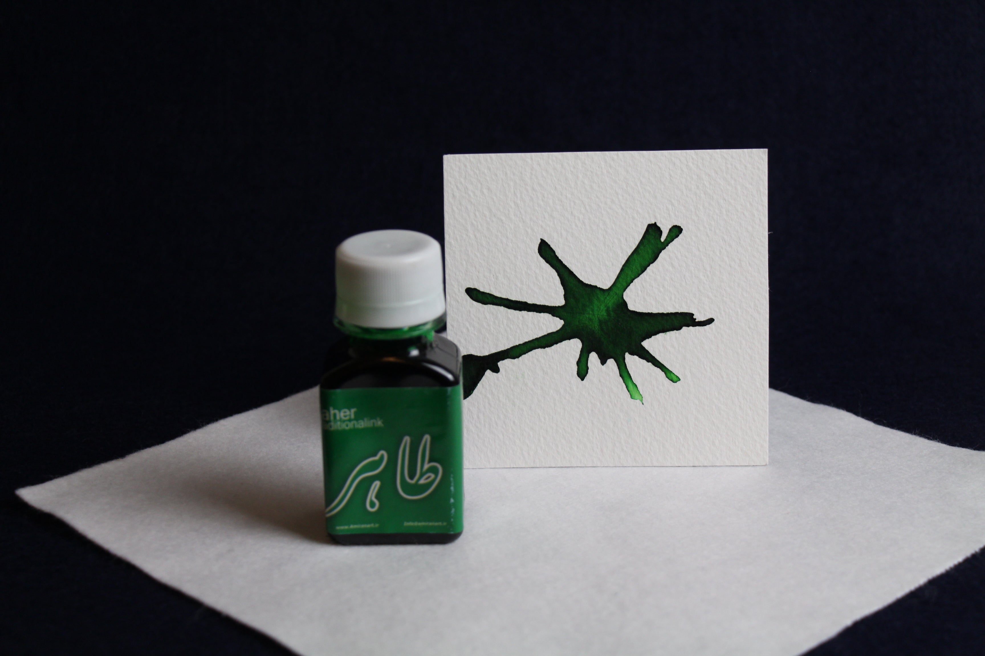 Taher traditional ink for Arabic calligraphy - green